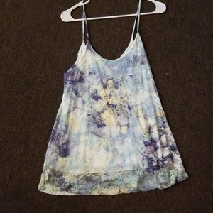 Lace watercolor top